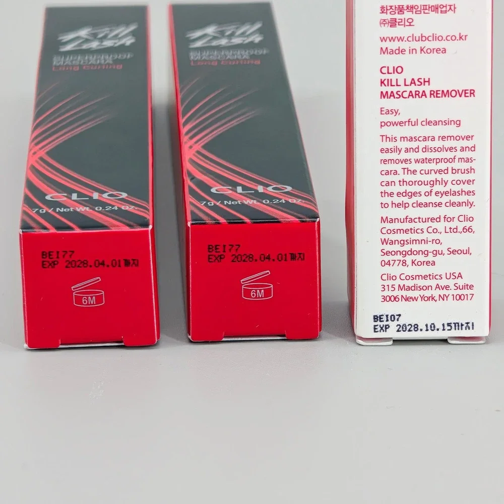 CLIO Kill Lash Superproof Mascara 01 Long Curling 7g x2 and Mascara Remover 8.5g